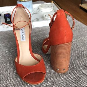 Steve Madden open toe block heel
